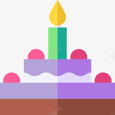 生日蛋糕活动17扁平图标图标