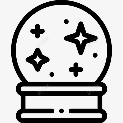 水晶球嘉年华25直线型图标svg_新图网 https://ixintu.com 嘉年华 水晶球 直线 线型