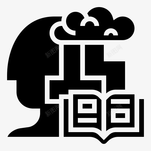 学习思维过程3字形图标svg_新图网 https://ixintu.com 字形 学习 思维 过程