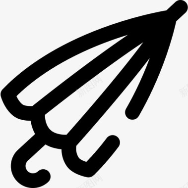 伞弹簧60轮廓图标图标