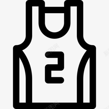 衬衫篮球37直线型图标图标
