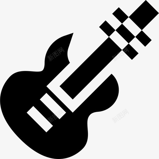 电吉他音乐节42填充图标svg_新图网 https://ixintu.com 填充 电吉他 音乐节42