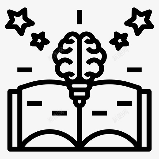 学习能力成就图标svg_新图网 https://ixintu.com 塑造 大脑 学习 心智 成就 智力 知识 能力