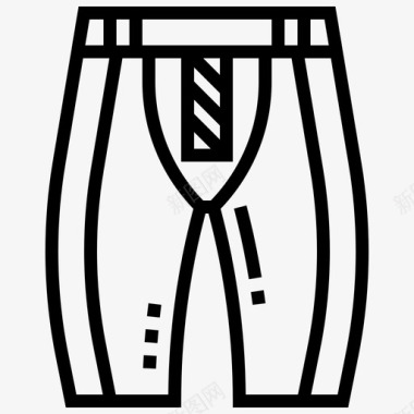 裤子美式足球21直线型图标图标