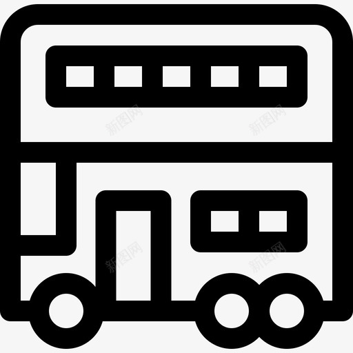 双层巴士城市生活33直达图标svg_新图网 https://ixintu.com 双层 城市生活 巴士 直达