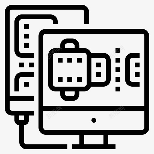 编辑监视器电影卷图标svg_新图网 https://ixintu.com 工业 概述 电影 监视器 编辑