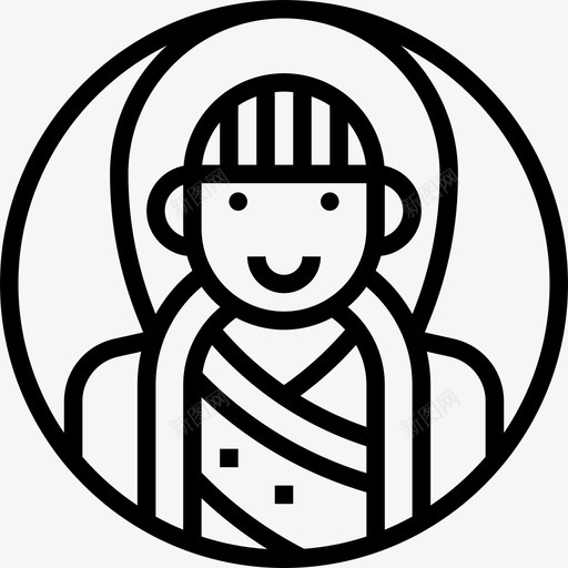 BhutanNationalAvatars14线性图标svg_新图网 https://ixintu.com Bhutan NationalAvatars14 线性