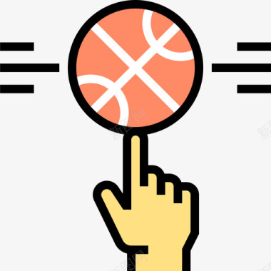 篮球游戏开发7线性颜色图标图标