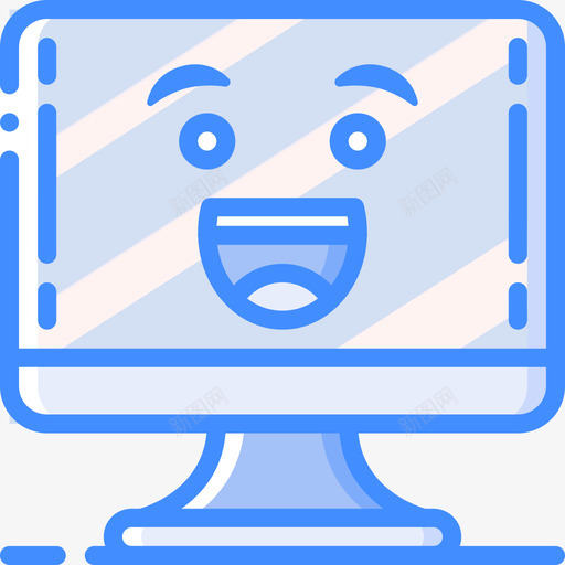 电脑可爱的tech4蓝色图标svg_新图网 https://ixintu.com 可爱的tech4 电脑 蓝色