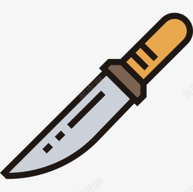 刀厨房工具21线颜色图标图标