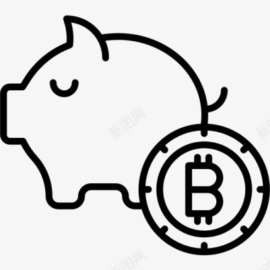 小猪银行比特币加密货币概述图标图标