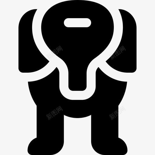 大象动物82填充物图标svg_新图网 https://ixintu.com 动物 填充 大象