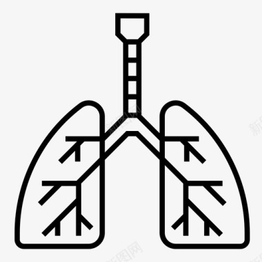 肺解剖学人体器官图标图标