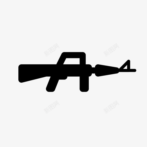 机枪步枪汤米枪图标svg_新图网 https://ixintu.com 公共 图标 安全 平面 平面图 机枪 步枪 汤米枪