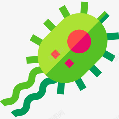 细菌生物工程36扁平图标图标