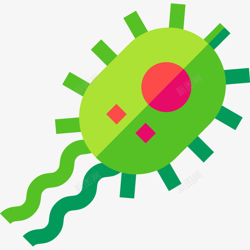 细菌生物工程36扁平图标svg_新图网 https://ixintu.com 扁平 生物工程 细菌