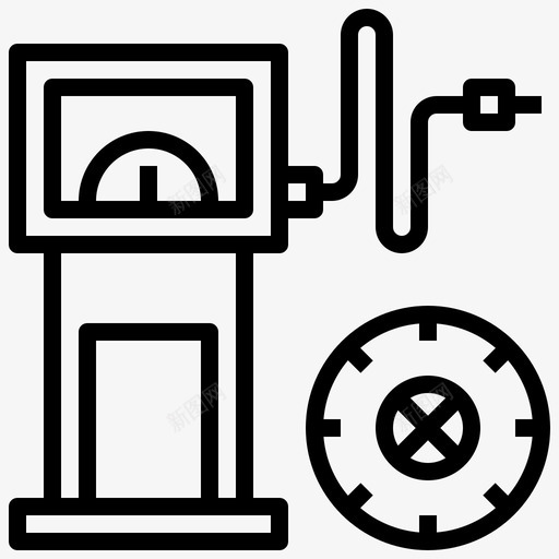 轮胎充气赛车图标svg_新图网 https://ixintu.com 充气 加油站 工具和器具 赛车 轮胎