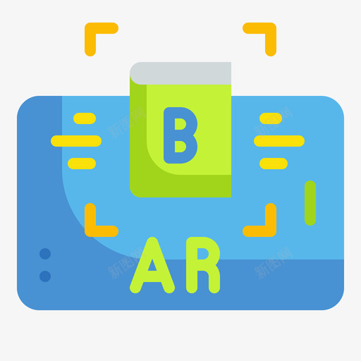 增强现实教育技术1平面图标svg_新图网 https://ixintu.com 增强 平面 教育技术 现实