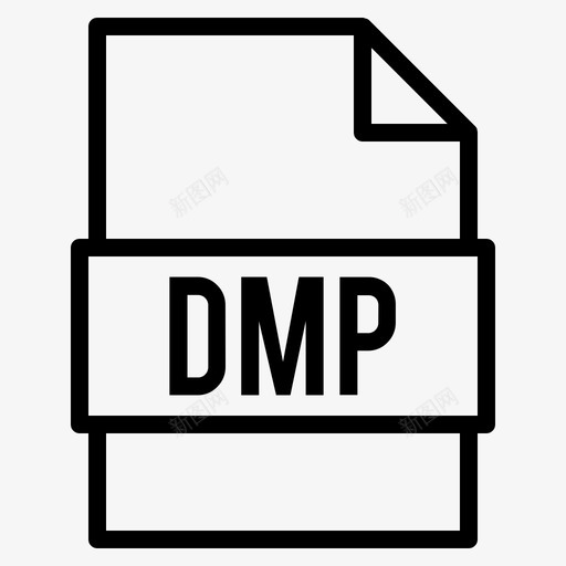 DMPfiledmpfiledocument图标svg_新图网 https://ixintu.com DMP dmp document extension file type types vol