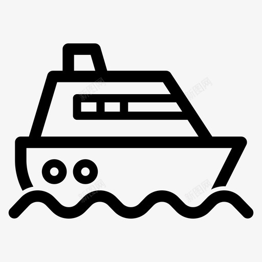 船舶邮轮海事图标svg_新图网 https://ixintu.com 海事 航海 船舶 运输 邮轮