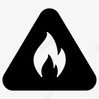 易燃危险火灾图标图标