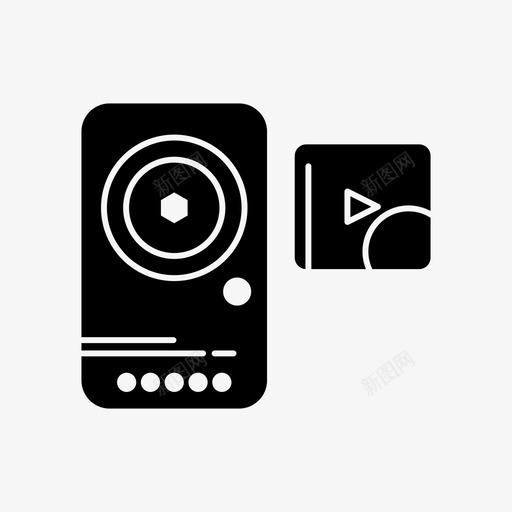 手持式摄像机便携式摄像机摄像机图标svg_新图网 https://ixintu.com 便携式 图标 字形 手持 摄像机 摄影 照片