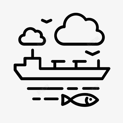 海洋生态环境鱼类图标svg_新图网 https://ixintu.com 油轮 海洋 环境 生态 航运 鱼类