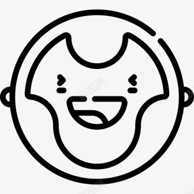 LaughingEmoji35线性图标图标