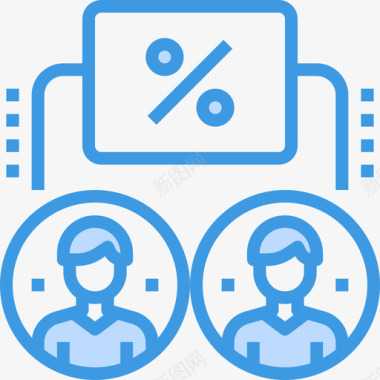 百分比折扣8蓝色图标图标