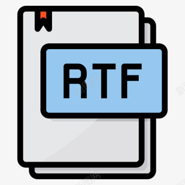 Rtf文件类型15线性颜色图标图标