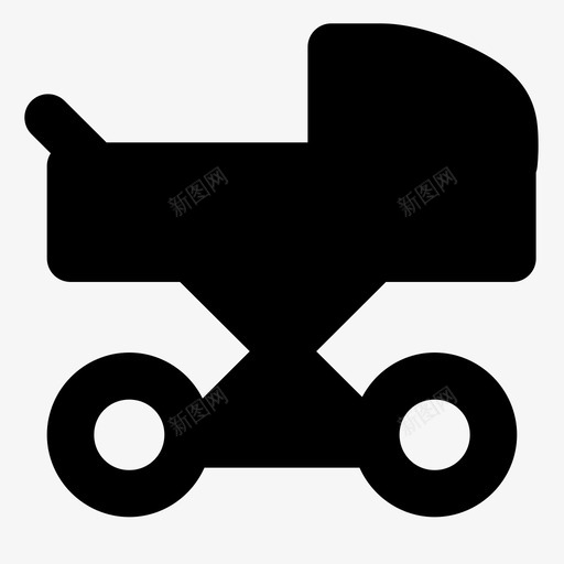 婴儿推车马车推车图标svg_新图网 https://ixintu.com 婴儿 婴儿车 推车 马车