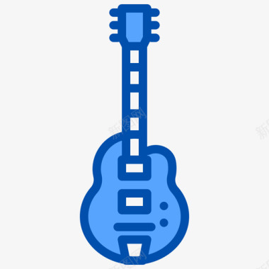 电吉他雷鬼音乐2蓝色图标图标