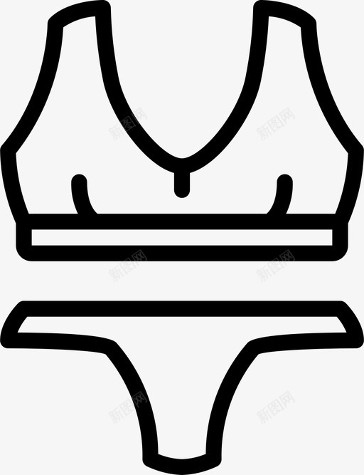 内衣内裤4直线型图标svg_新图网 https://ixintu.com 内衣 内裤 直线 线型
