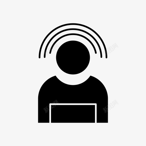 用户信号桌面wifi图标svg_新图网 https://ixintu.com wifi 信号 图标 字形 桌面 用户