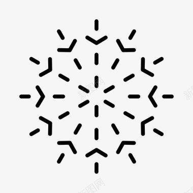 雪花圣诞节下雪图标图标