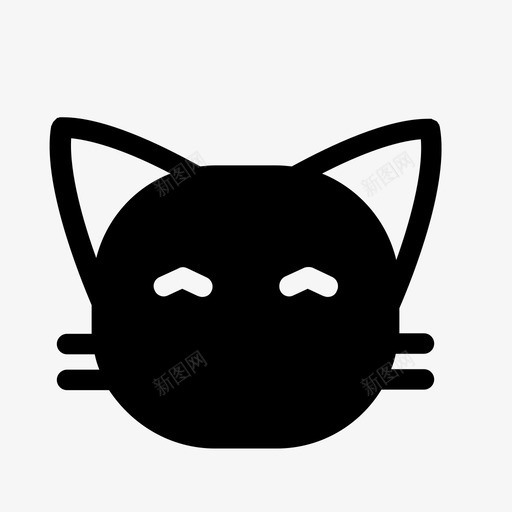 猫动物表情符号图标svg_新图网 https://ixintu.com 动物 宠物 猫 猫字形 表情符号