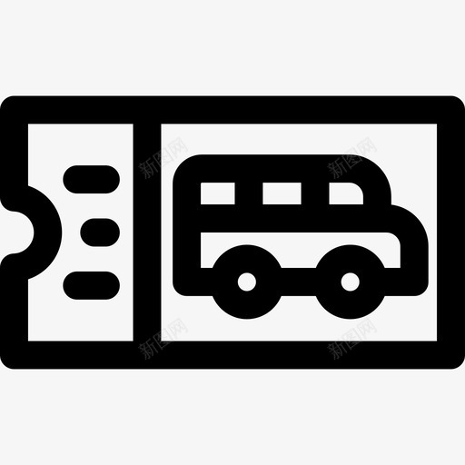 公共汽车票公共交通4直达图标svg_新图网 https://ixintu.com 交通 公共 公共汽车 汽车票 直达