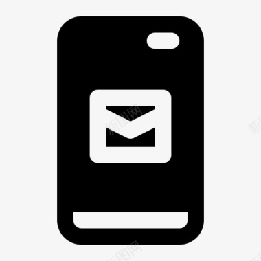 电子邮件信息智能手机图标图标