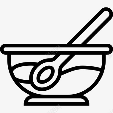 碗厨房工具25线状图标图标