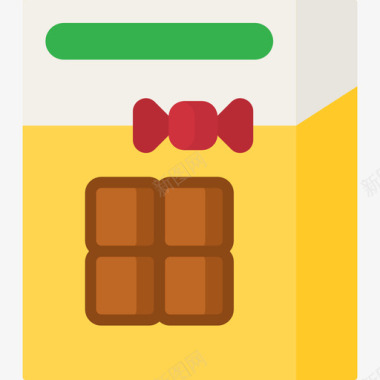 巧克力盒圣诞食品3扁平图标图标