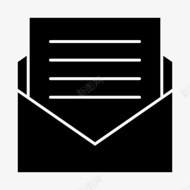 打开电子邮件通信计算机邮件图标图标