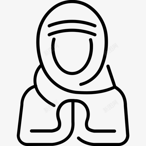 祈祷阿拉伯语人口图标svg_新图网 https://ixintu.com 人口 妇女 祈祷 阿拉伯语 阿联酋