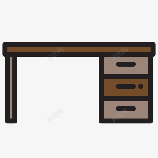 办公桌家用设备15线性颜色图标svg_新图网 https://ixintu.com 办公桌 家用 线性 设备 颜色