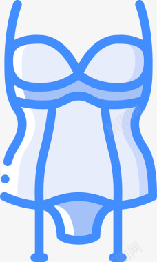 紧身胸衣内衣1蓝色图标图标