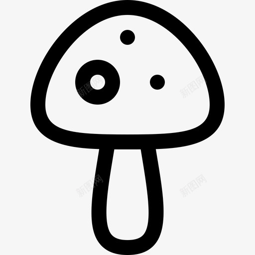 蘑菇过敏24线状图标svg_新图网 https://ixintu.com 线状 蘑菇 过敏