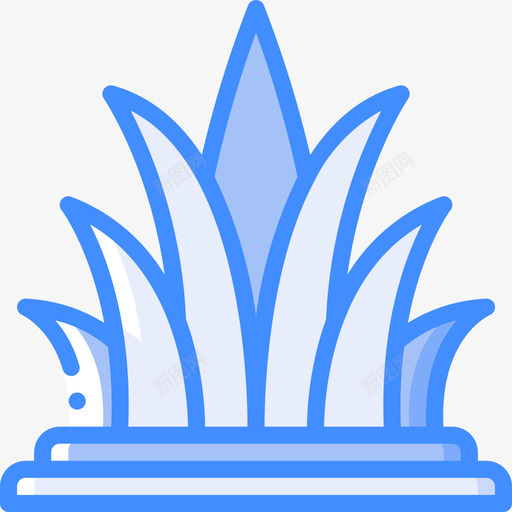 草植物29蓝色图标svg_新图网 https://ixintu.com 小草icon 植物 蓝色