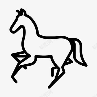 马骑马1直线图标图标