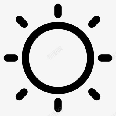 太阳气候预报图标图标