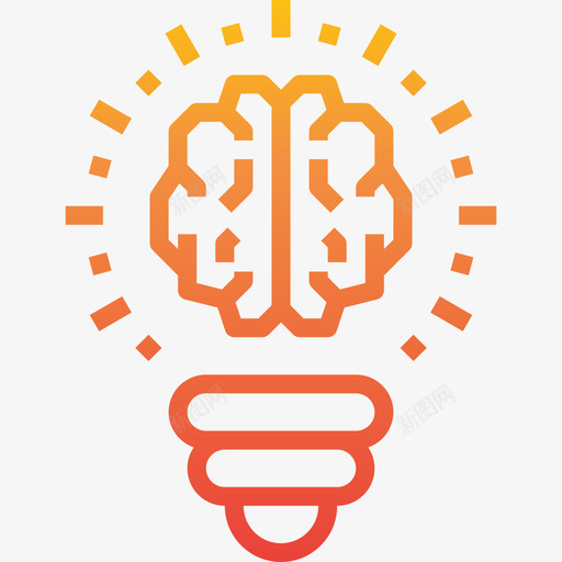创新大脑概念6梯度图标svg_新图网 https://ixintu.com 创新 大脑 梯度 概念
