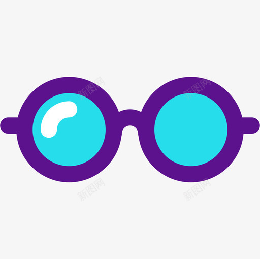 眼镜基本款60线性颜色图标svg_新图网 https://ixintu.com 基本款60 眼镜 线性颜色